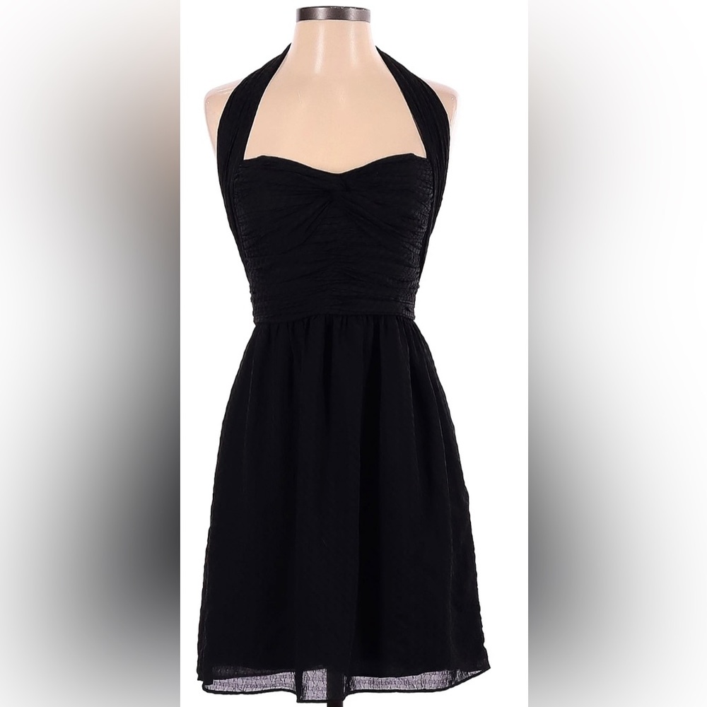 Shoshanna Black Halter Cocktail Dress